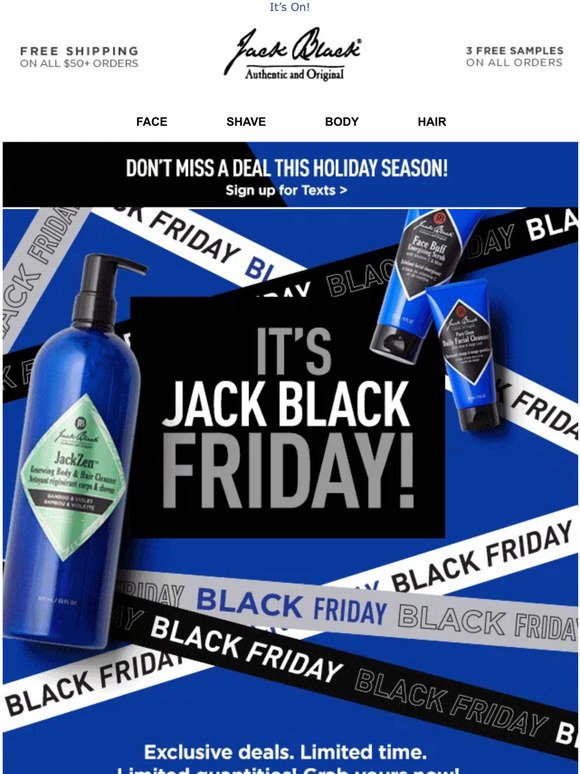 Jack Black Friday starts NOW!