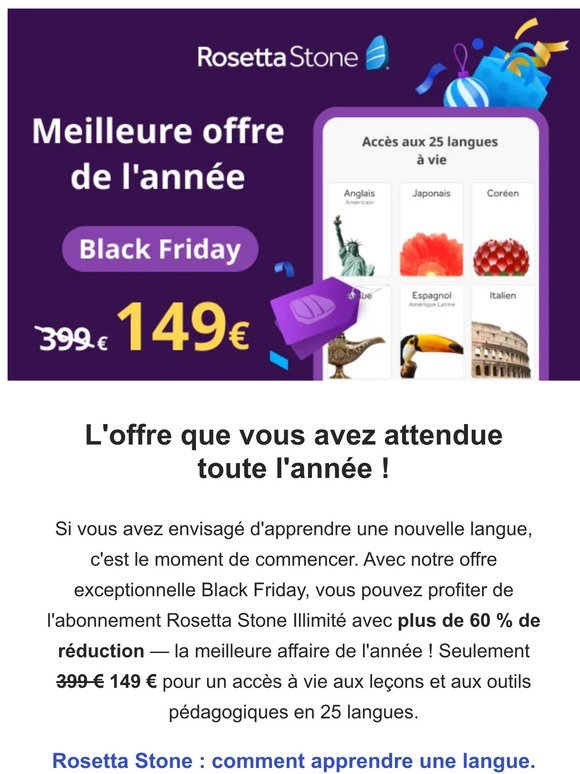 ✨L'offre exclusive Black Friday commence maintenant !