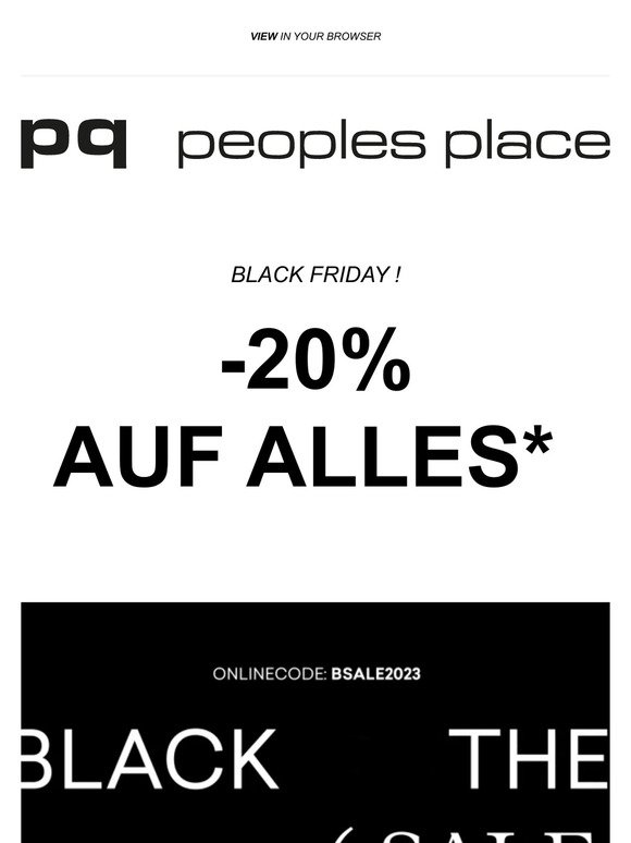BLACK FRIDAY! -20% AUF ALLES* 🚨