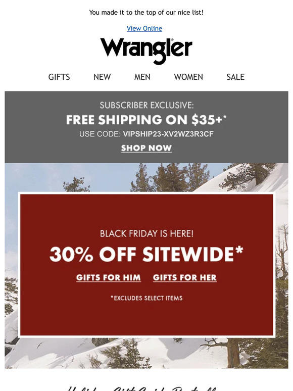 Open for 30% off sitewide + something special