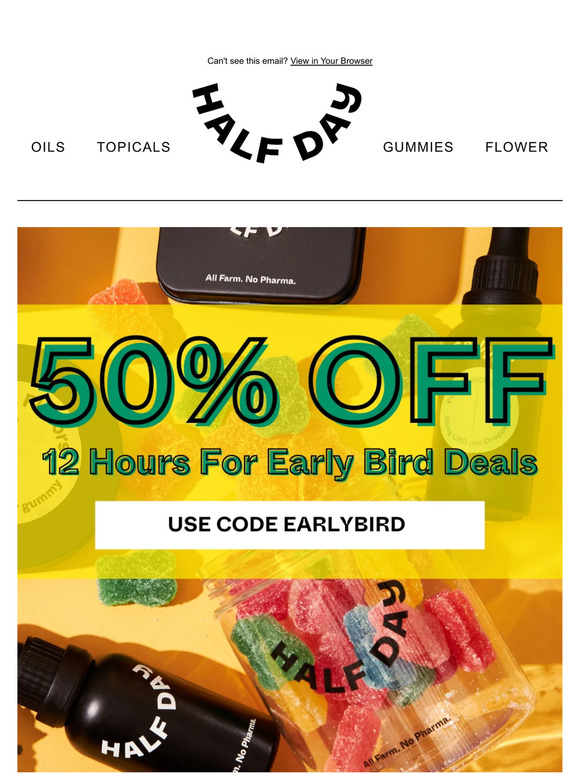 50% OFF Sitewide for 12 hours only 😱