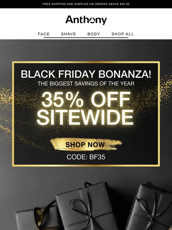It’s on!!! 35% off sitewide Black Friday Bonanza🎉🍾