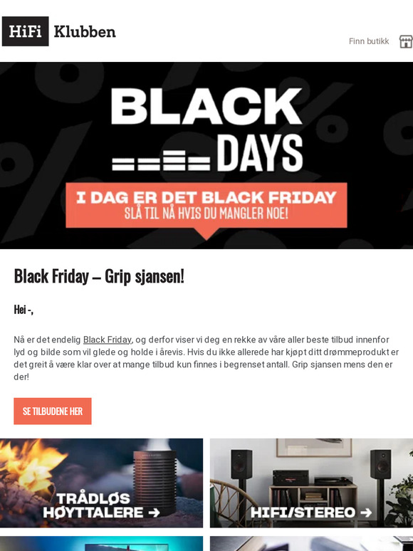 BLACK FRIDAY – VÅRE FETESETE TILBUD!