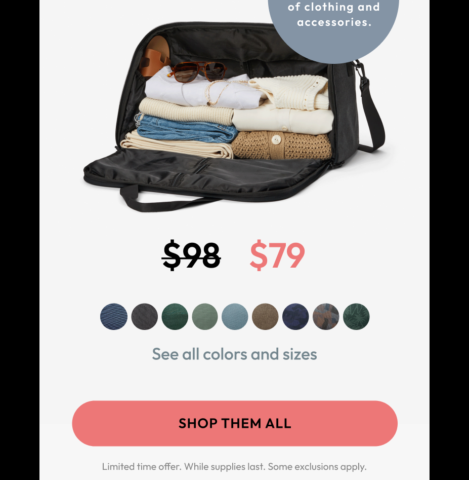Shop all colors and sizes. Offer ends 11.28.23 at midnight while supplies last.