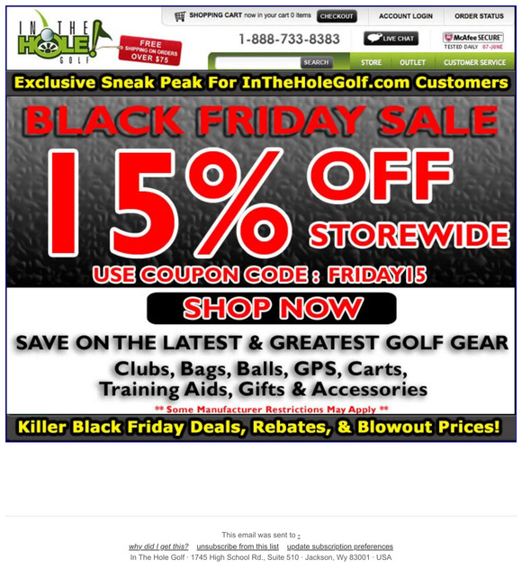 Black Friday Golf Deals - Exclusive Sneak Peak - InTheHoleGolf.com