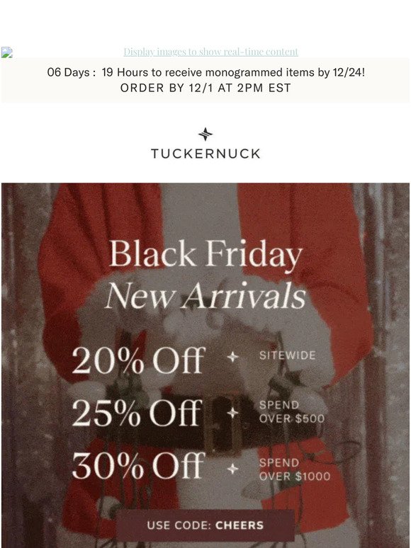 UP TO 30% OFF NEW ARRIVALS FOR BLACK FRIDAY