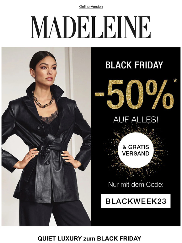 - 50% und GRATIS VERSAND zum 🖤 BLACK FRIDAY 🖤