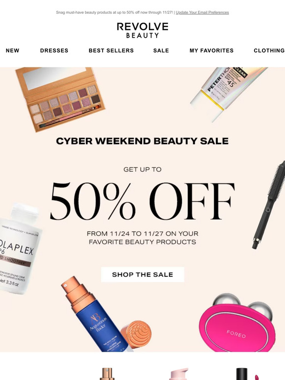 Cyber Weekend Special: up to 50% off beauty!