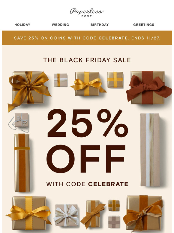 Paperless Post The Black Friday Sale is here Milled