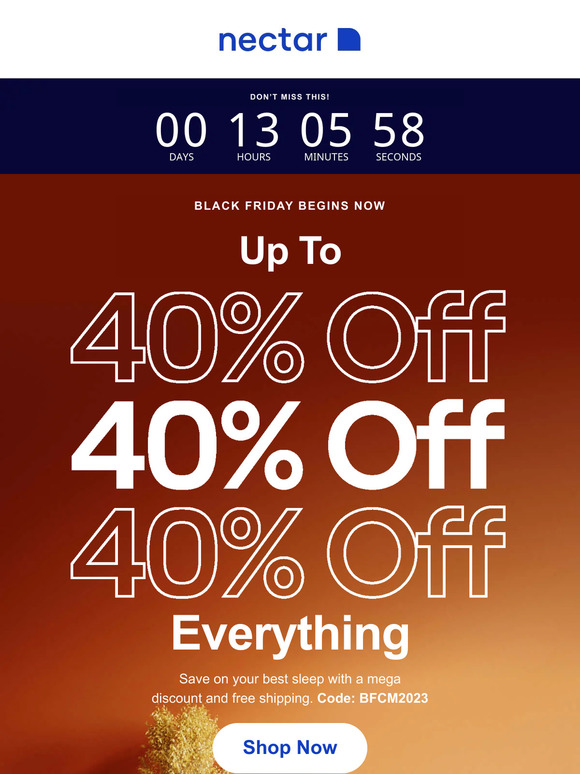 💤 More, Save More: Black Friday has ARRIVED ⚡