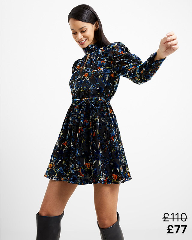 Avery Burn-Out Mini Dress