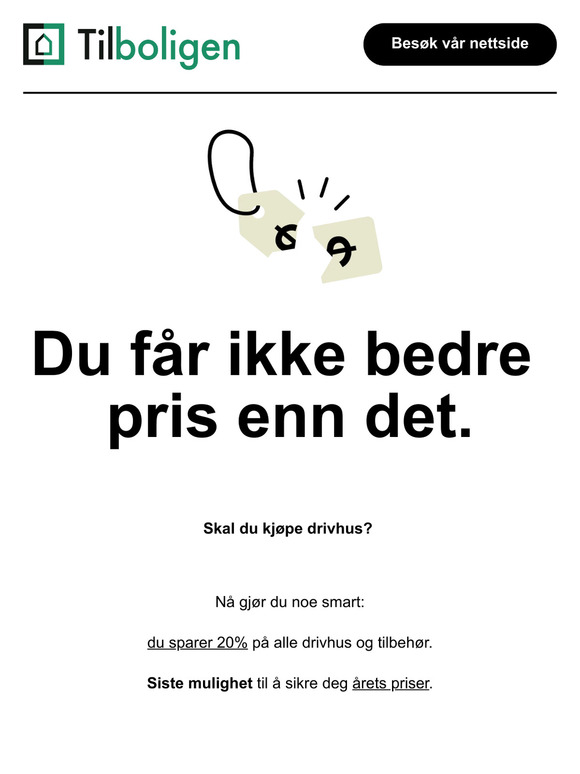 Siste mulighet til å kjøpe drivhus til årets priser!
