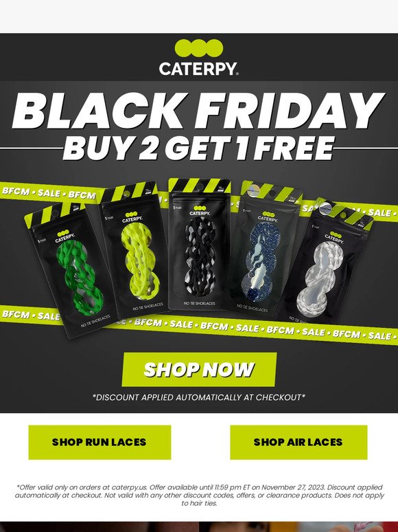 Black Friday is HERE 👟 Buy 2 Get 1 FREE