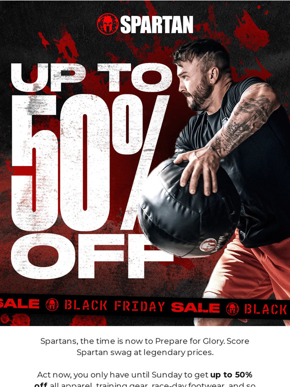 Race to Spartan's Black Friday Sales!