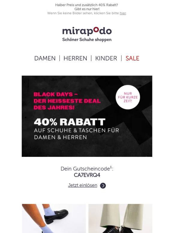 BLACK FRIDAY DEAL: -40% auf Taschen & Schuhe 🖤😱