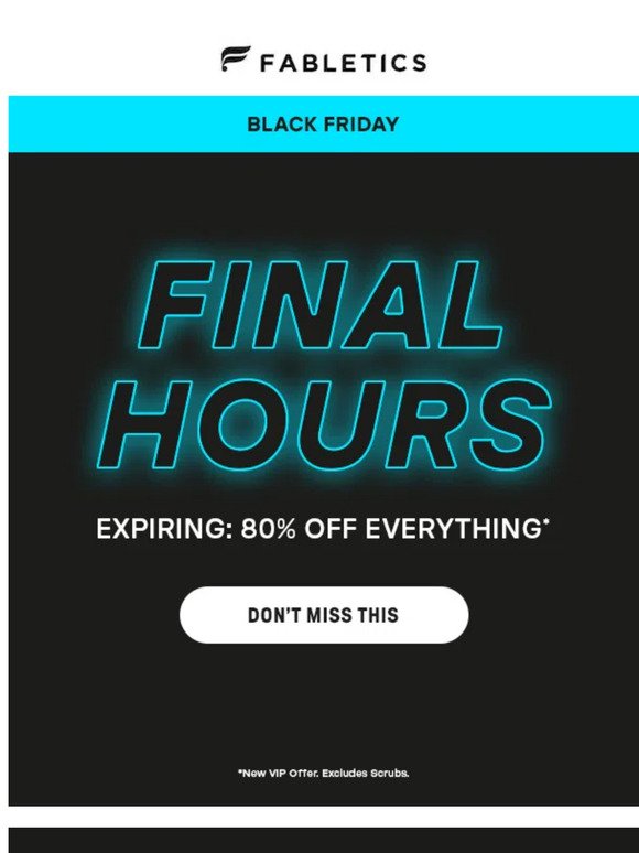 You almost missed 80% off everything (!!!)