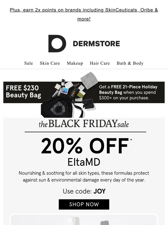 20% off EltaMD — Happy Black Friday!
