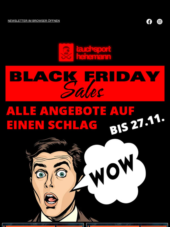 Alle Black Friday Sales bis 27.11. bei Tauchsport Heinemann