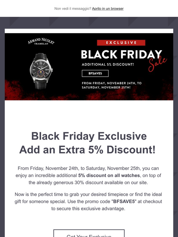 Black Friday Exclusive: Add an Extra 5% Discount!