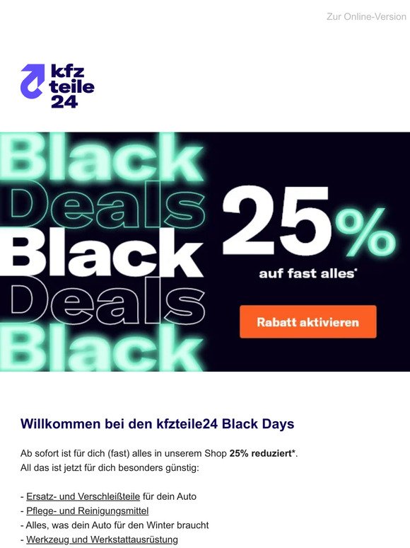 Black Days - du sparst jetzt 25% auf (fast) alles