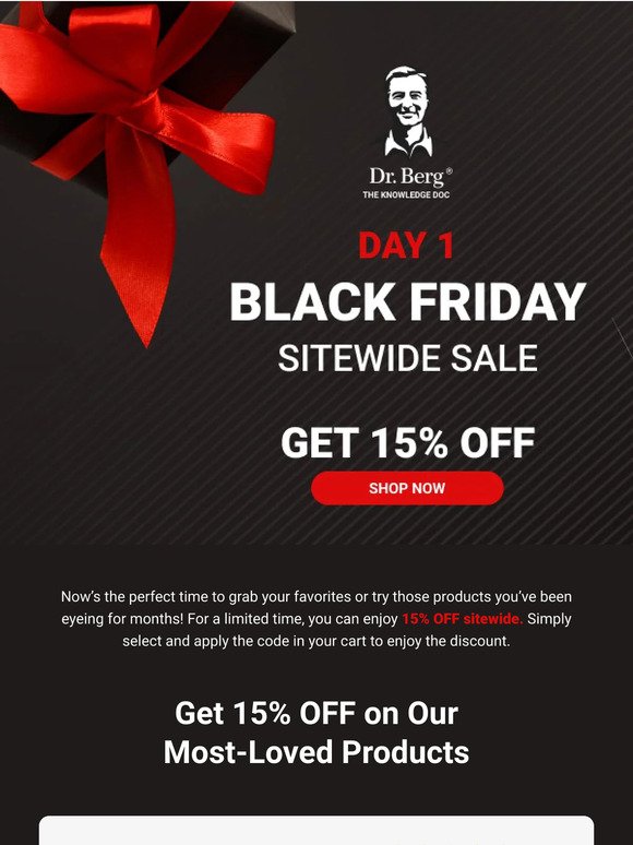 Your Black Friday Treat: 15% OFF Everything