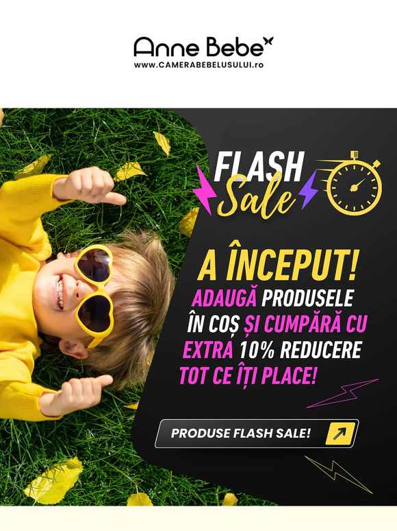 ⚡Flash Sale a început! Extra -10% reducere doar 6 ore!⚡