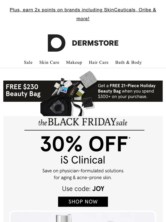Twas the night of Black Friday — save 30% on iS Clinical