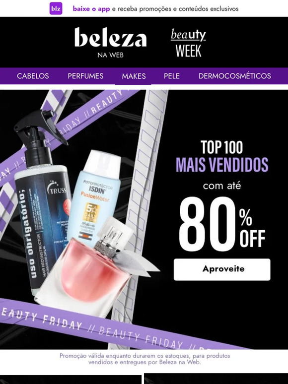Top 100 mais desejados da Beauty Friday!
