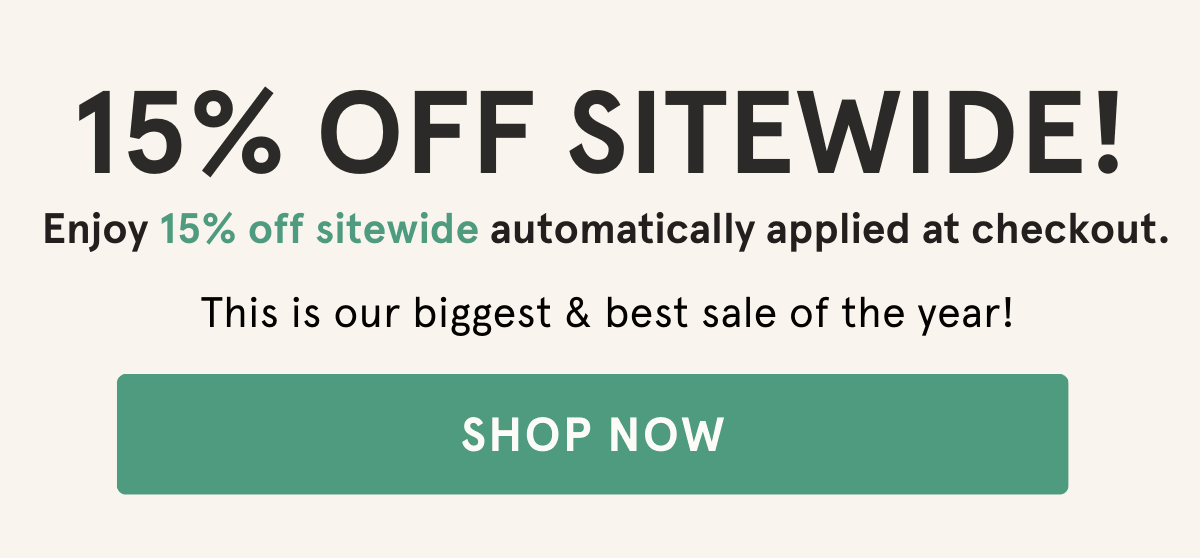 Black Friday 15% off sitewide