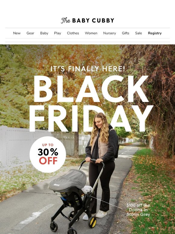 ⏰ Black Friday is HERE! Up to 20% off Doona and UPPAbaby!