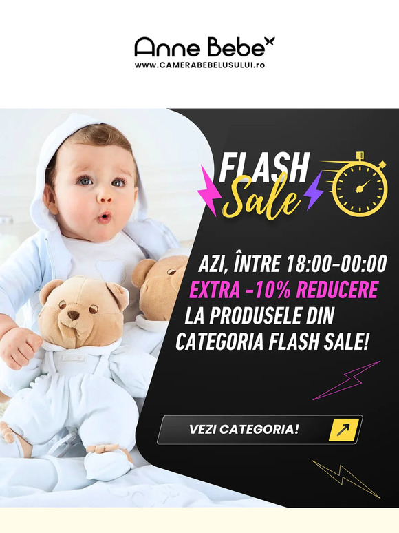 🔥FLASH SALE⚡-10% Extra reducere suplimentară DOAR AZI între 18:00 - 00:00!✨