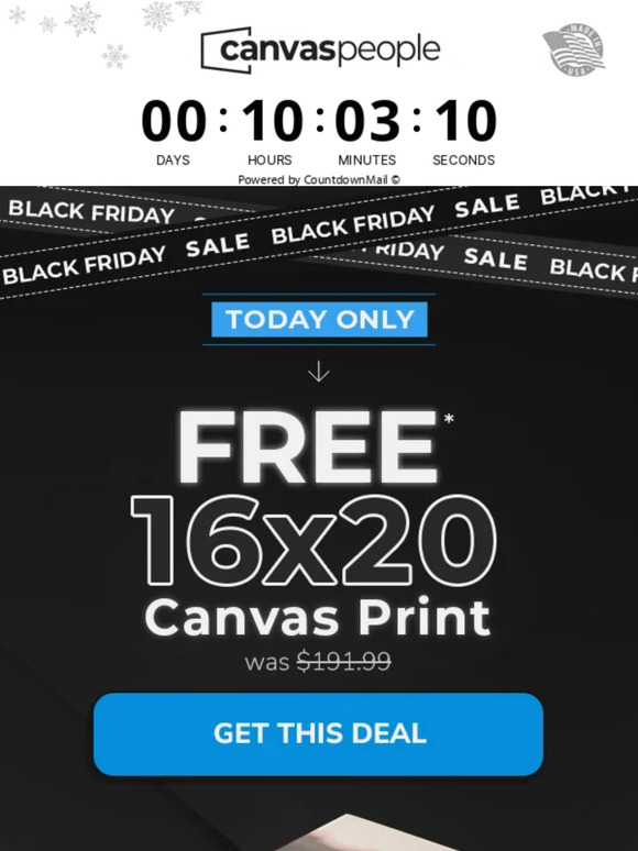 Canvaspeople.com: Less Than 12 Hours Left - FREE* 16x20 Canvases!