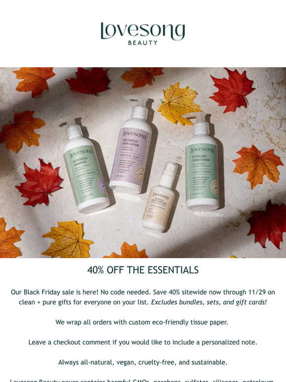 BLACK FRIDAY 40% OFF