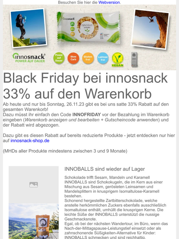 Black Friday bei innosnack 33%