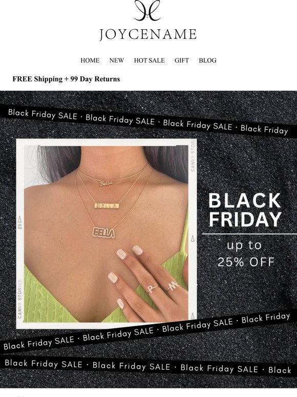 ✨ Sneak Peek: Black Friday Custom Jewelry Sale!