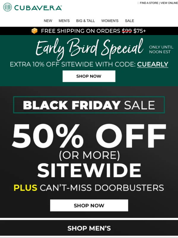 IT’S ON: 50% Off (Or More) Sitewide + Doorbusters!