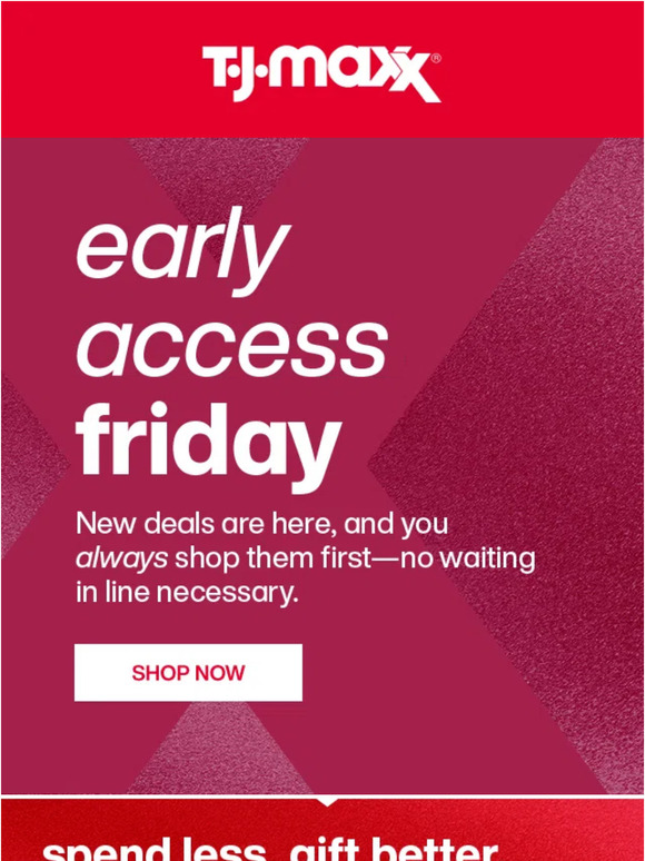 TJ Maxx: Early access to new? TGIF 🖤 | Milled