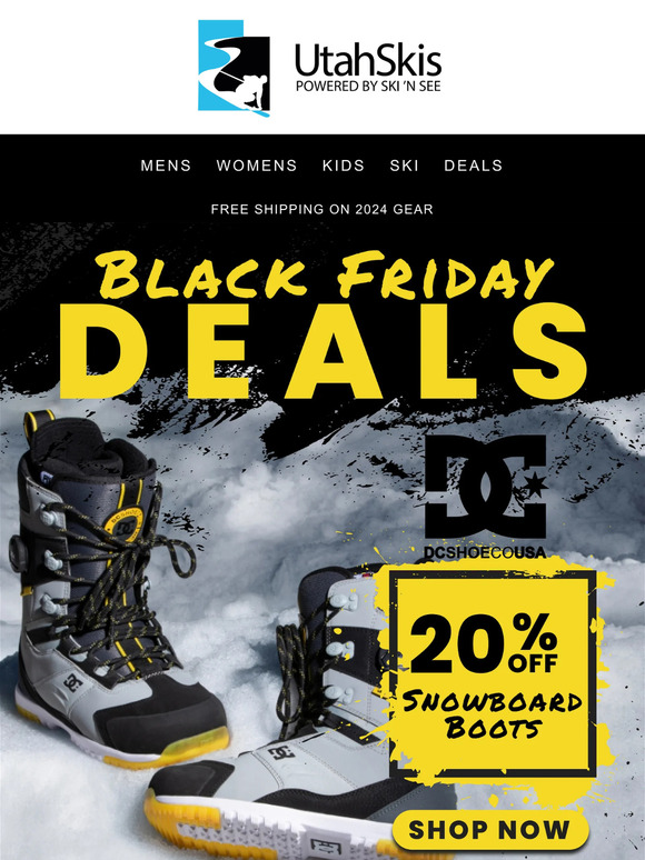 20% off on DC boots. 25% off DC outerwear.