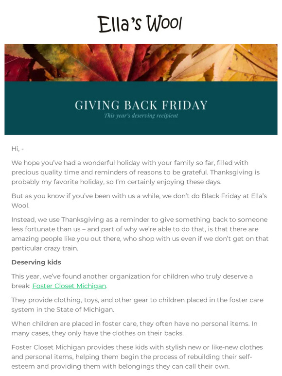 It's Giving Back Friday again