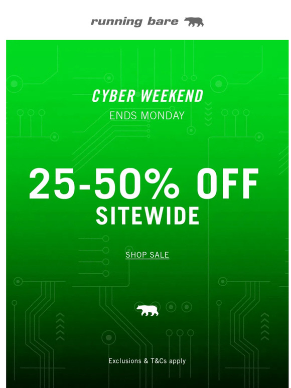 Cyber Weekend has Landed! 25 -50% Off Sitewide