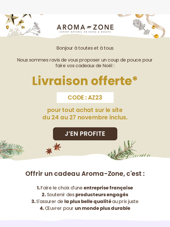 LIVRAISON OFFERTE : vos cadeaux gratuitement chez vous !