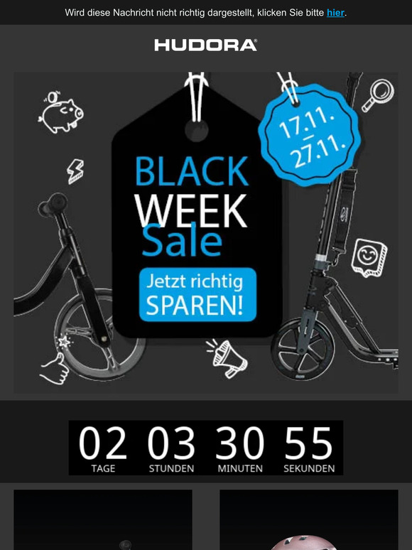 Black Friday bei HUDORA! Jetzt richtig sparen! 🤩