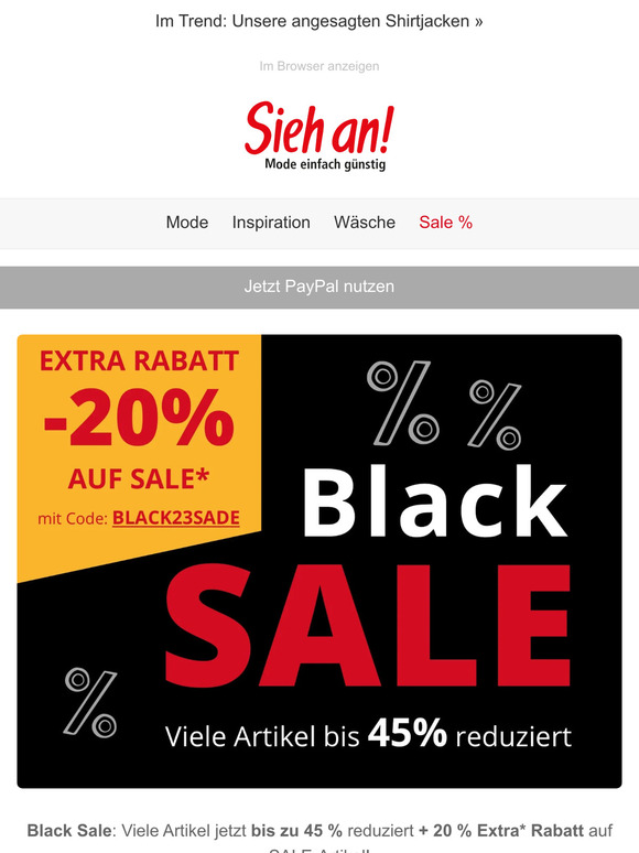 Wir haben tolle Black Sale-Angebote für Sie 🖤​
