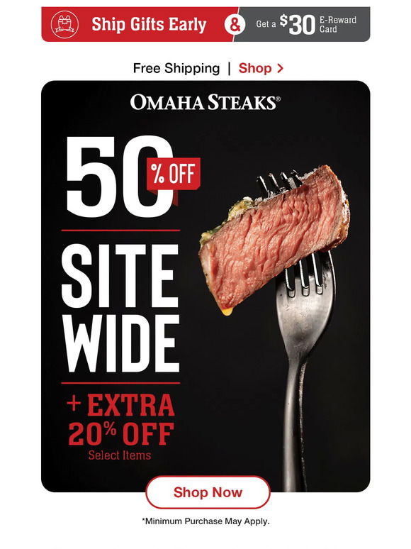 Find tasty gifts with our Holiday Steak Sale! - Omaha Steaks