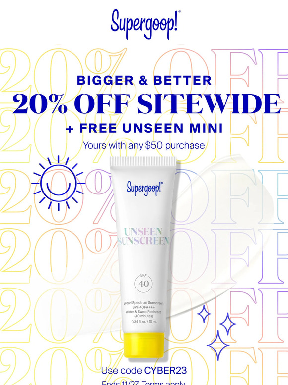 Supergoop Email Newsletters: Shop Sales, Discounts, and Coupon Codes