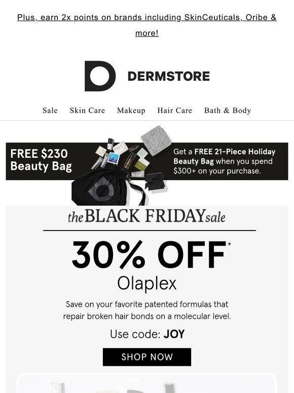 30% off Olaplex — The Black Friday Sale is almost over