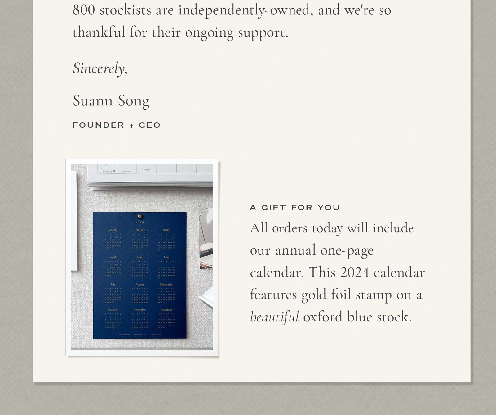 A note from our founder