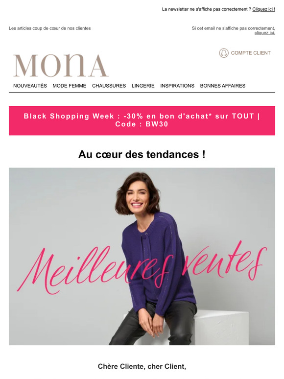 🎁 -30% offerts ! Les meilleures ventes de MONA pour un hiver parfait !