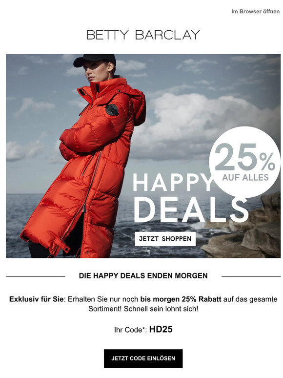 Bis morgen: Exklusiv - 25% Rabatt auf alles!