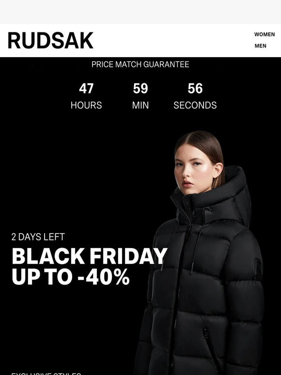 2 DAYS LEFT ⏰ -40% BLACK FRIDAY